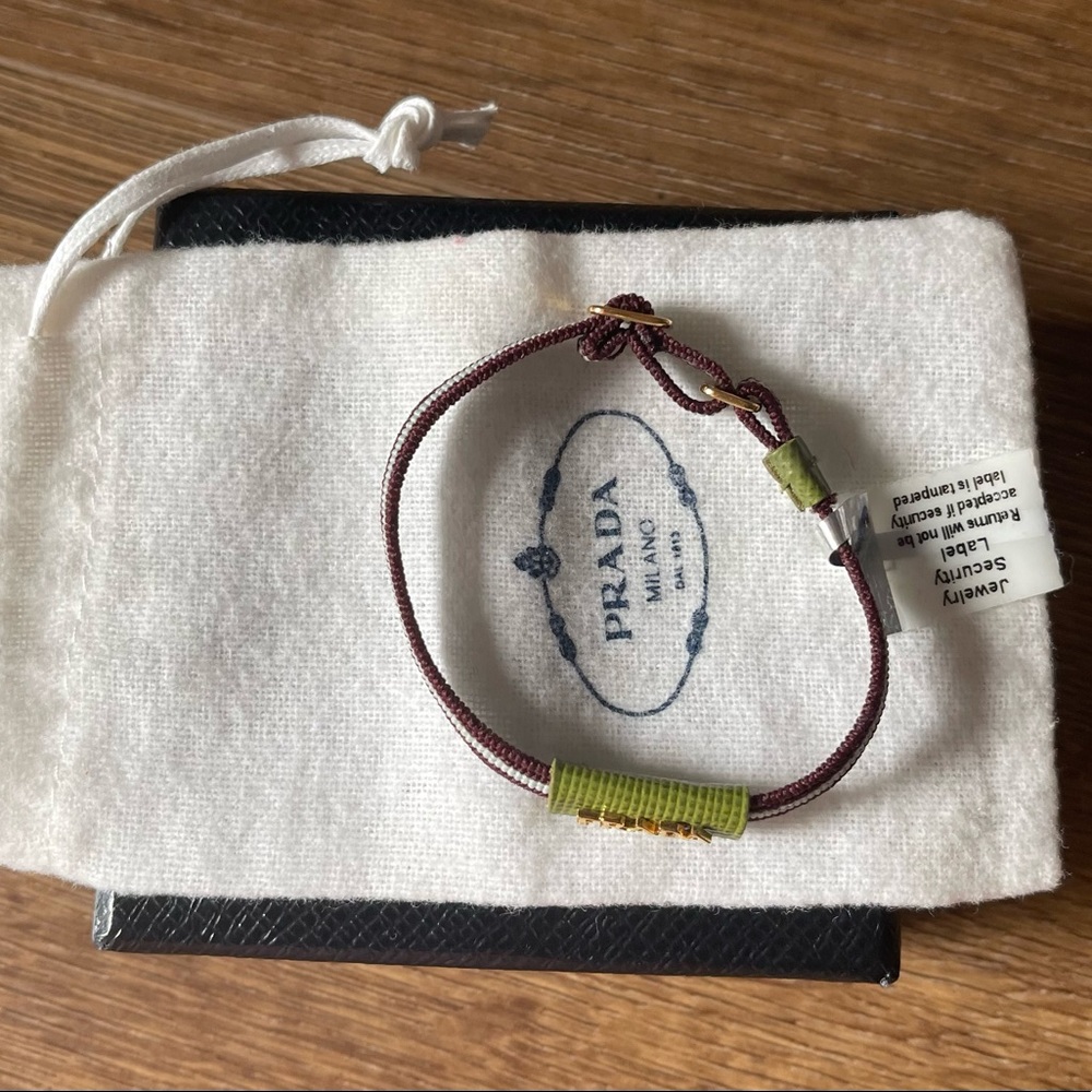 Prada-Authentic (Preloved) Elastic And Leather Br… - image 5